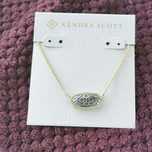 Kendra Scott Gold Silver Filigree Elisa Necklace NEW